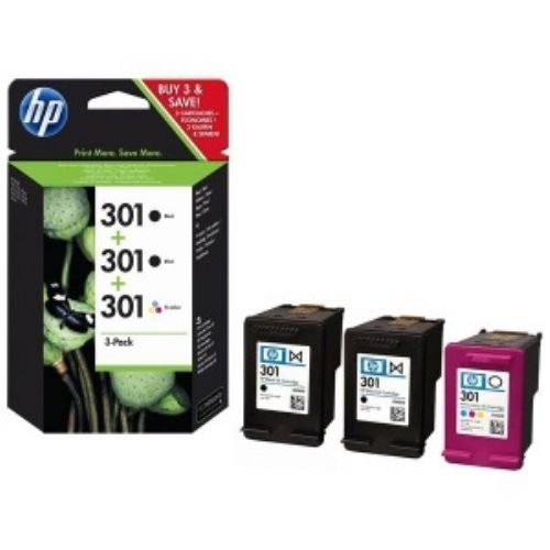 CARTUCCIA HP MULTIPACK 3 HP: 2 HP 301 Bk+ 1 HP 301 Colore ORIGINALE E5Y87EE